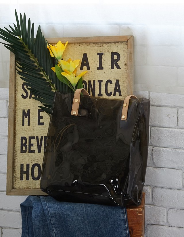 ポーチ付きPVCクリアトートバッグ