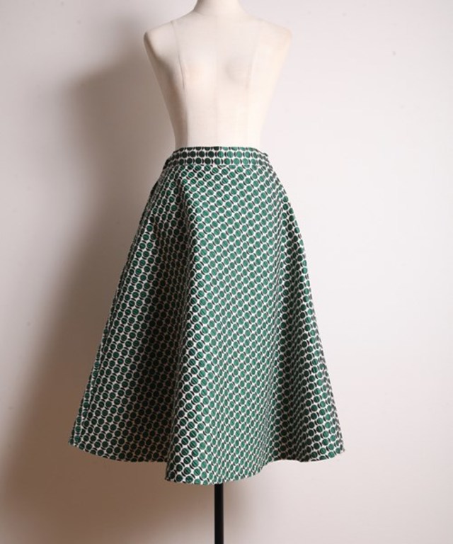 レトロドットフレアスカート