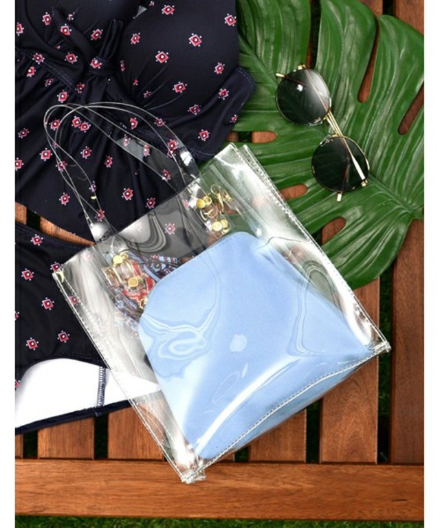 ポーチ付きビニールクリアバッグ