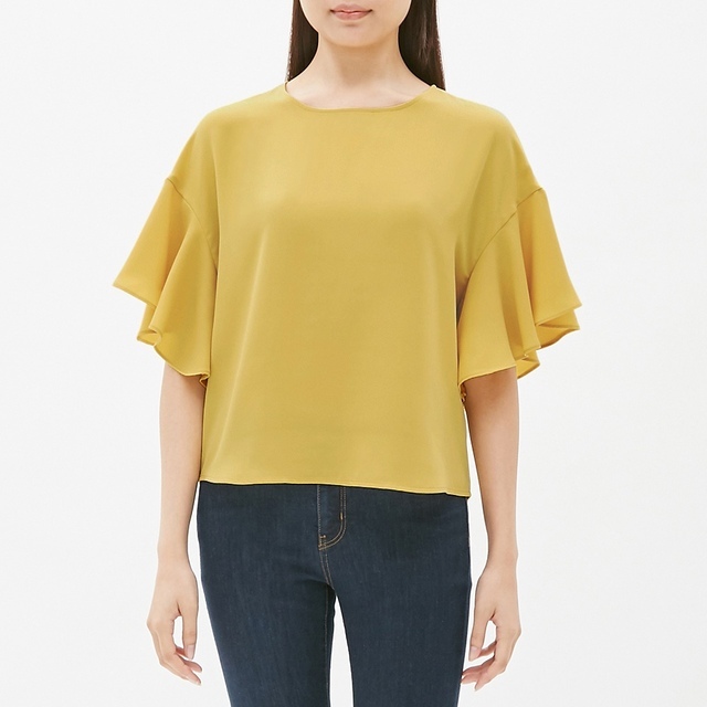 フレアスリーブブラウス(半袖)