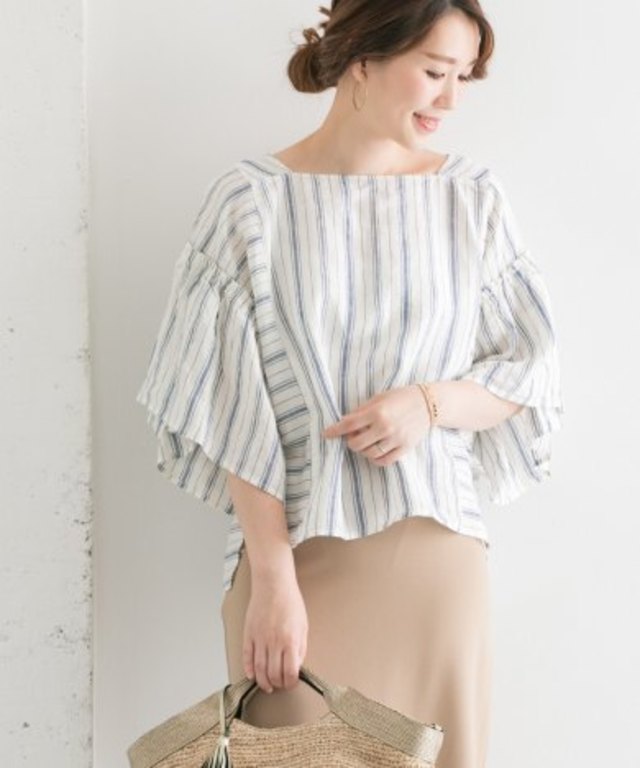 ギャザースリーブプルオーバー