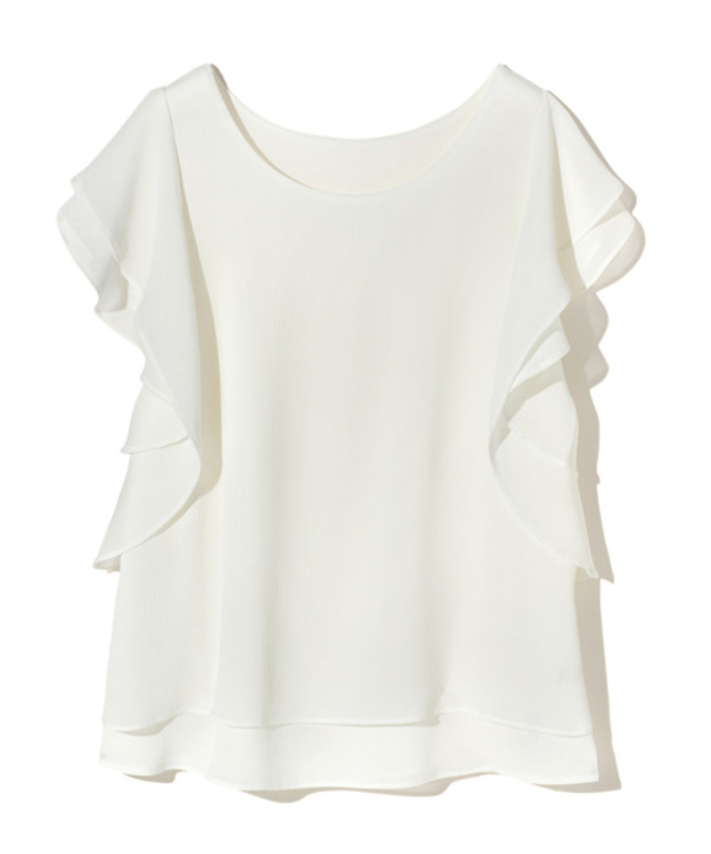 ラッフルスリーブブラウス