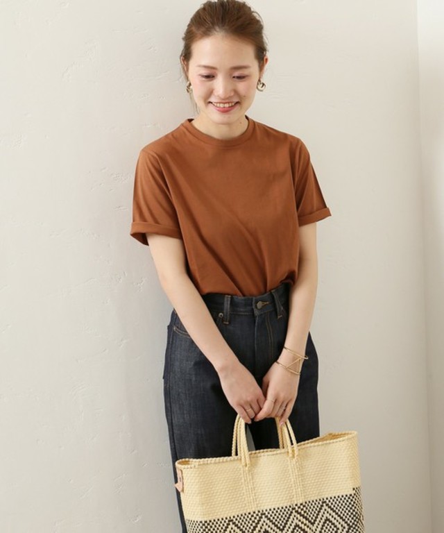 72/2コットン テンジククルーネックTシャツ