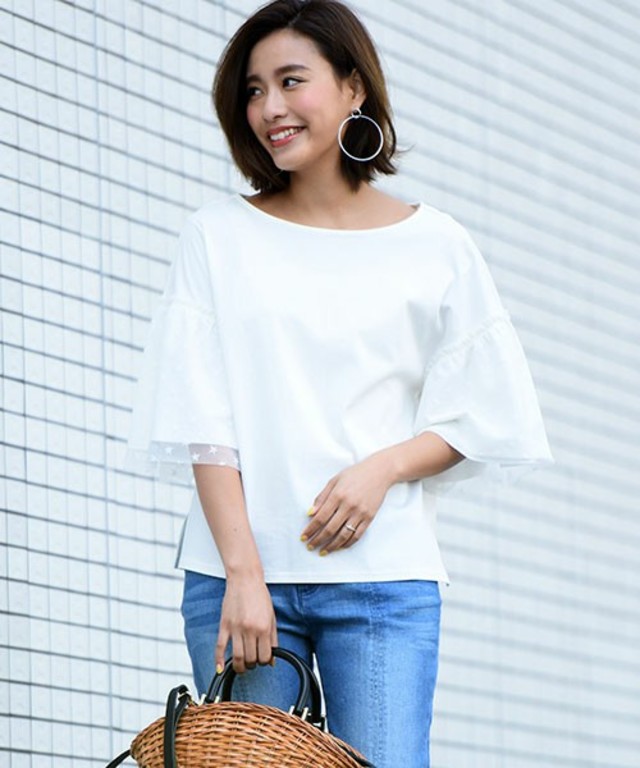 星チュール使いフレアカットソー