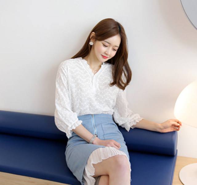 【ブラウス+スカートSET】かすみ草ブラウスセット