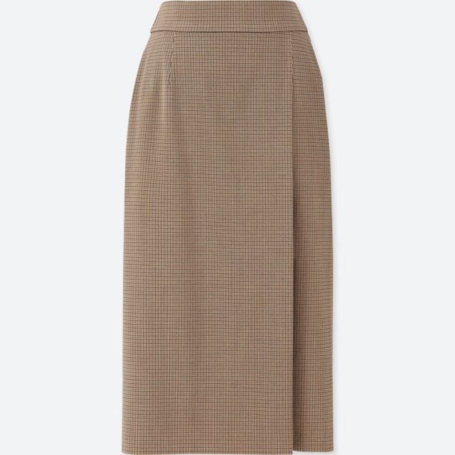 チェックナロースカート