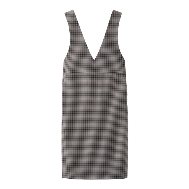 ガンクラブチェックジャンパードレス・ノースリーブWT