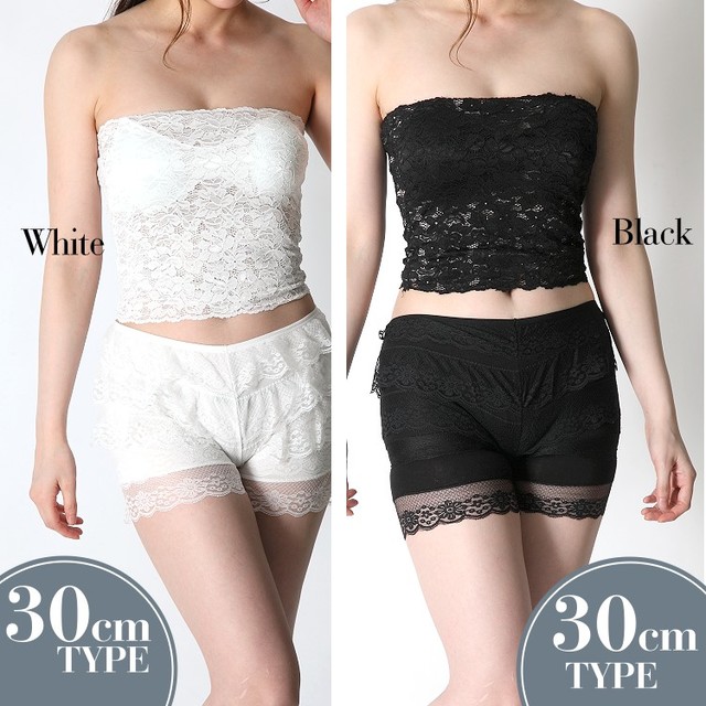 カップ付 レース ベアトップ