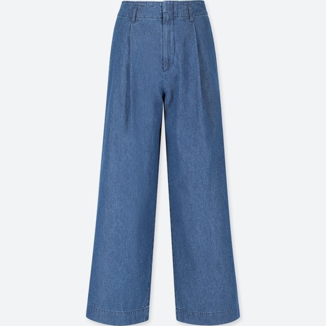 ハイウエストワイドパンツ（インディゴ・丈標準69～71cm）