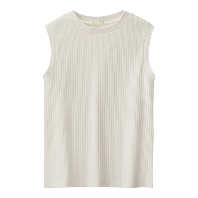 リブスリーブレスT