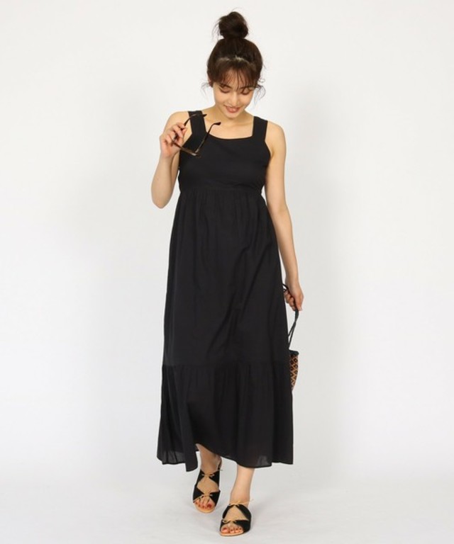 バックシャンコットンワンピース