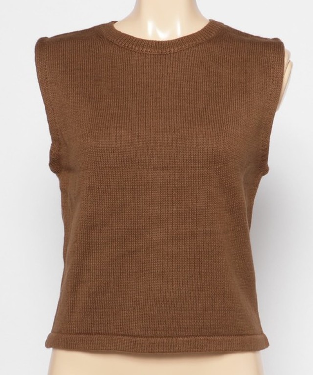 SLEEVELESS C/N SHORT TANK