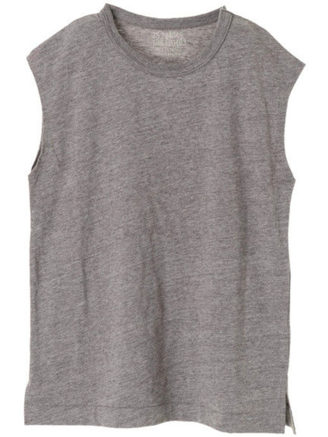 スラブノースリーブプルオーバー