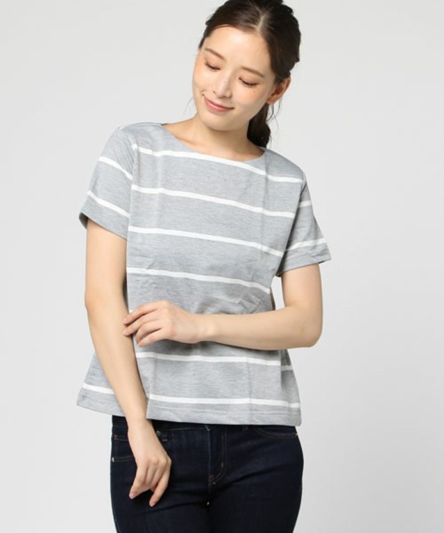 選べる3丈(半袖)ボーダー柄テロスウェット