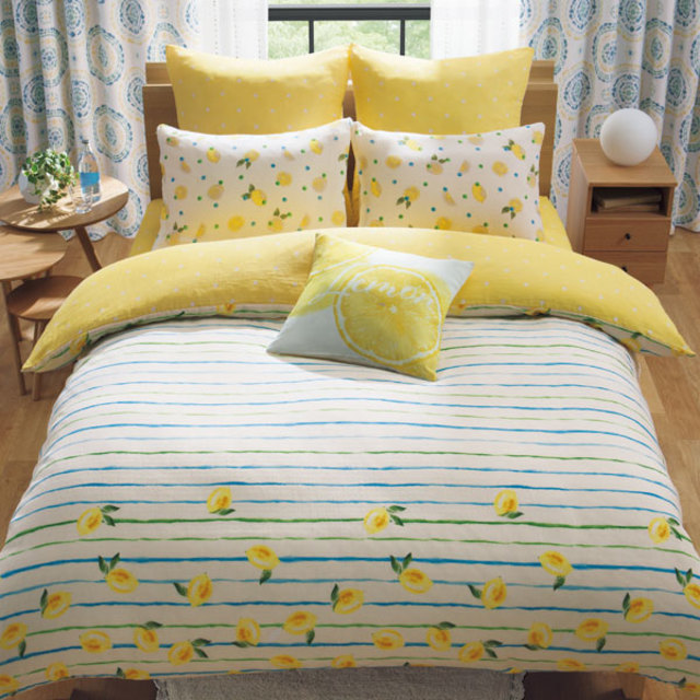 掛け布団カバー　シングル（Wガーゼレモン S）