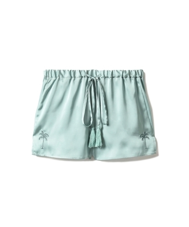 モチーフサテンショートパンツ(グリーン)