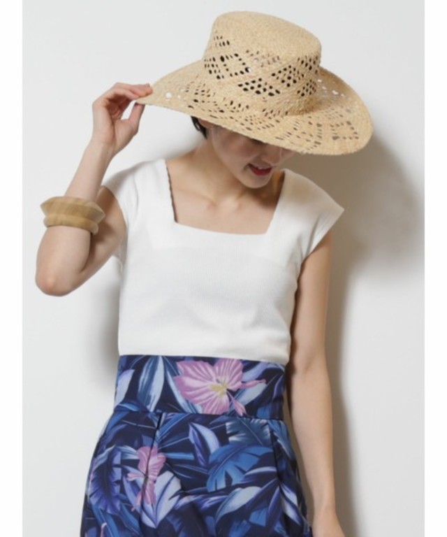 スクエア 2wayワッフルTOPS