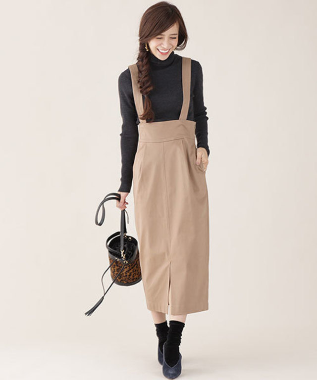 ハイウエストサスペンダースカート