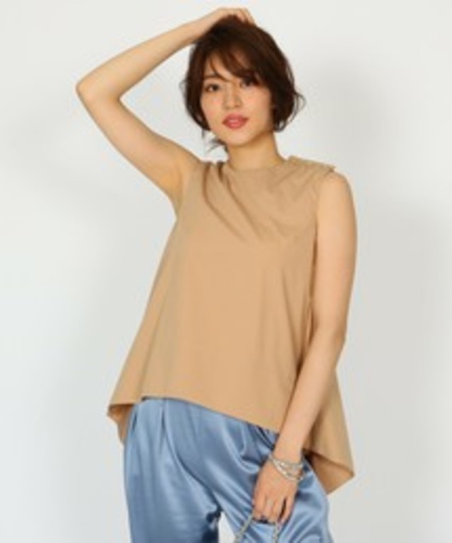 ランダムヘムノースリーブプルオーバー