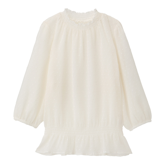 シアードットブラウス(7分袖)Z