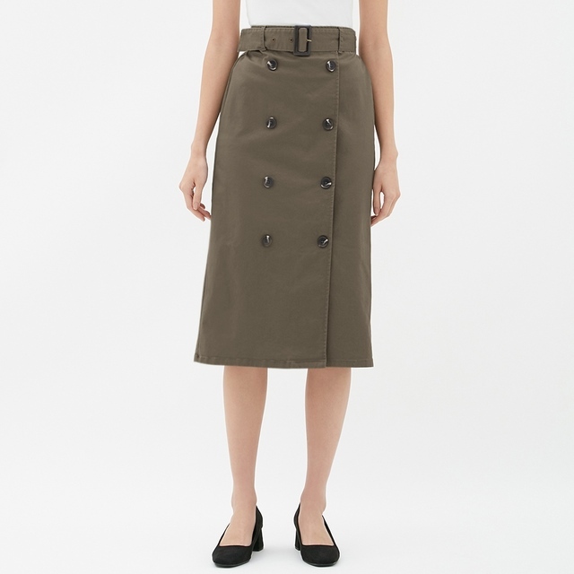 トレンチナローミディスカート