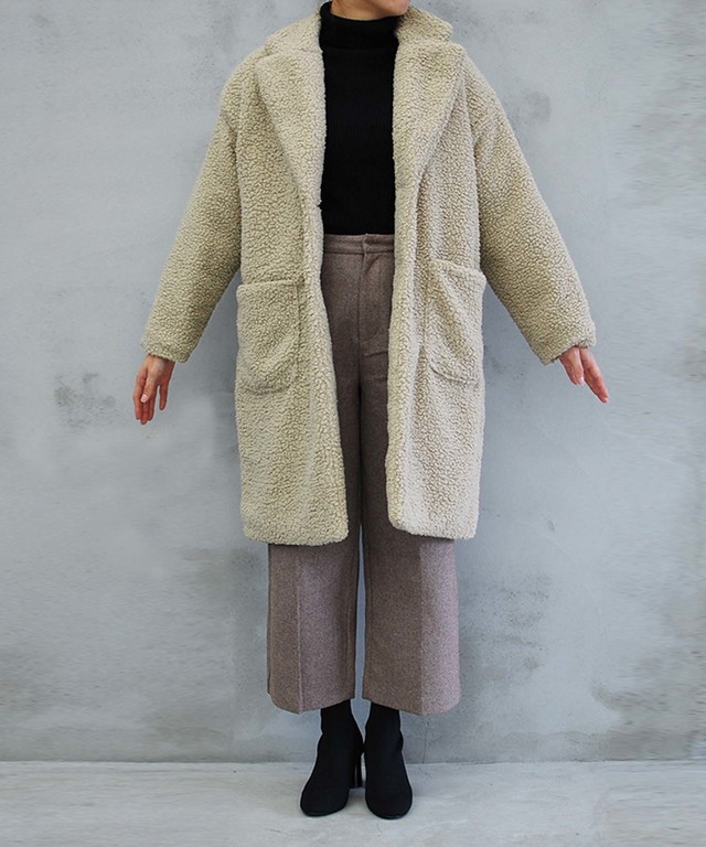 プードルボアロングコート