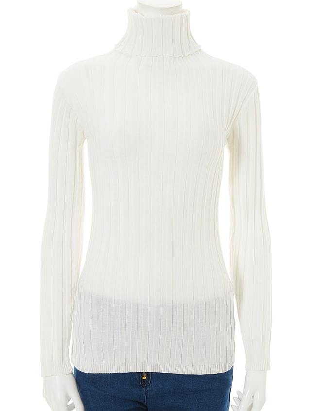 フィットニットタートルトップス