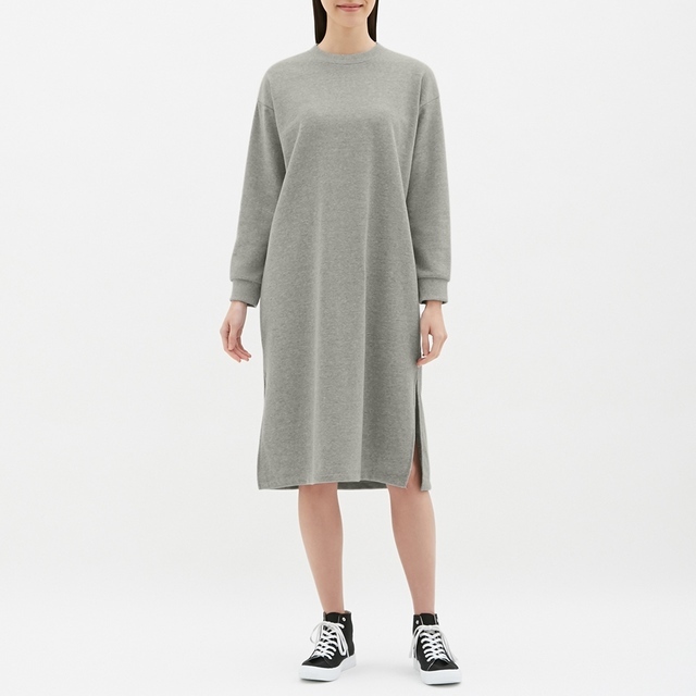スウェットスリットワンピース(長袖)