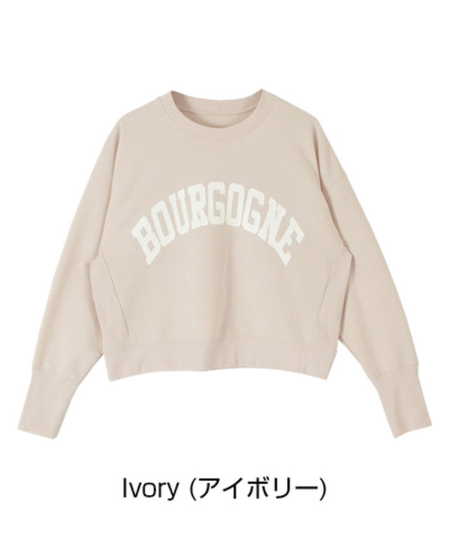 ロゴプリント起毛スウェットプルオーバー