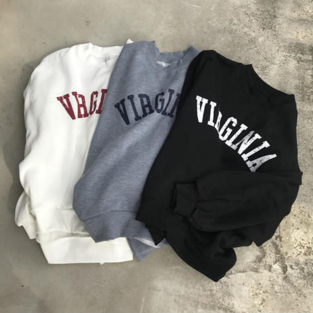 裏起毛ボリューム袖ロゴスウェット