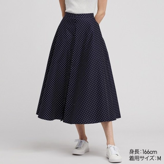 フロントボタンサーキュラースカート（ドット・丈標準76～80cm）