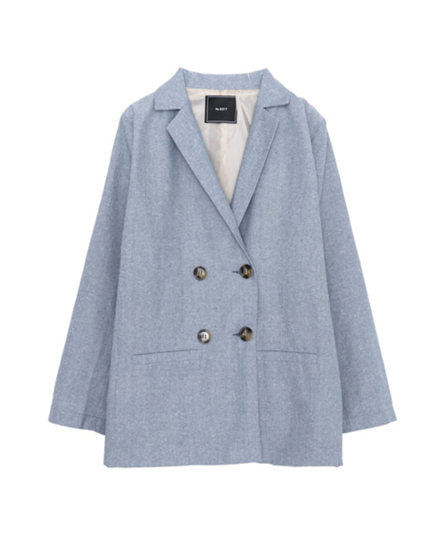 リネンブレンドサマーツイードテーラードジャケット