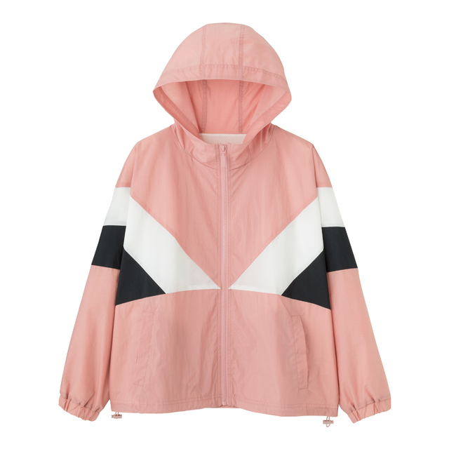 カラーブロックパーカ