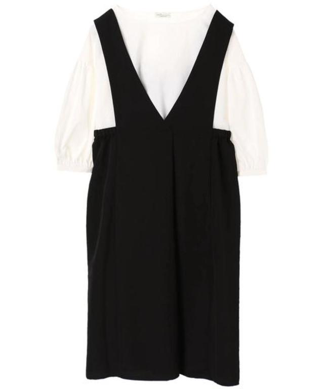 ジャンバースカート+ボリュームブラウス