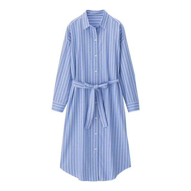 ストライプシャツワンピース