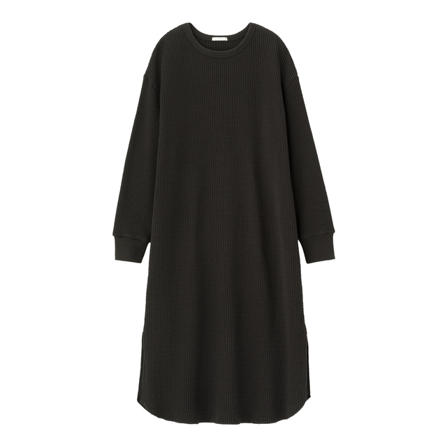 ワッフルスリットワンピース