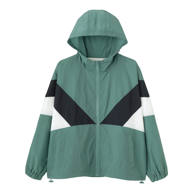 カラーブロックパーカ