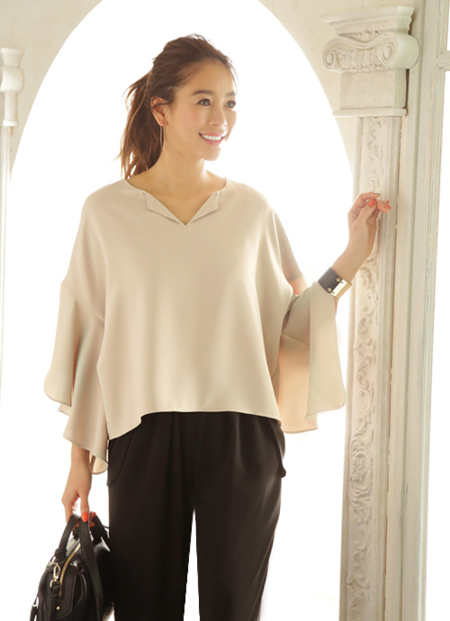 ワイドフレアスリーブブラウスB