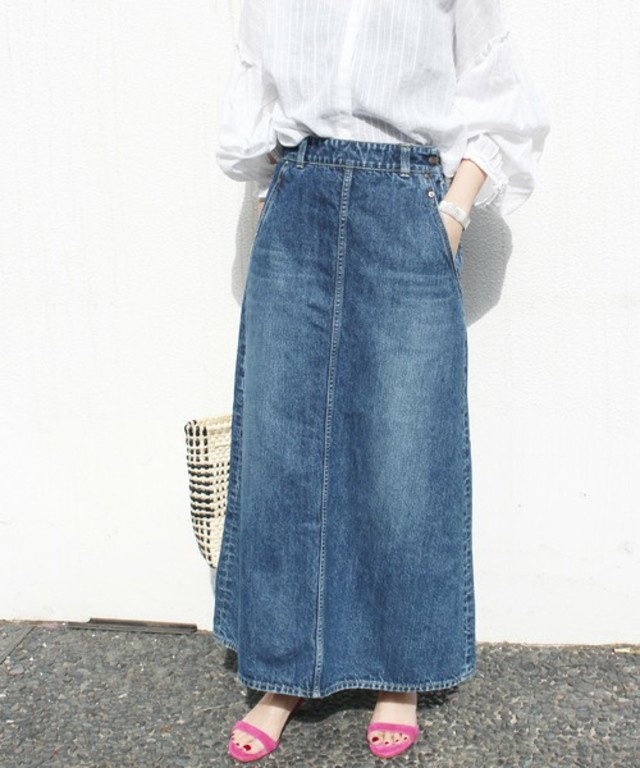 RED CARD×SLOBE 別注デニムマキシスカート