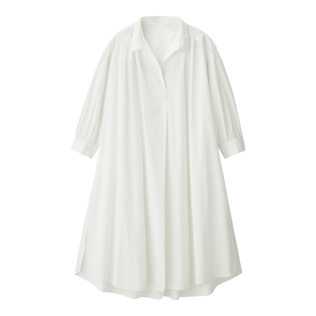 Aラインシャツワンピース