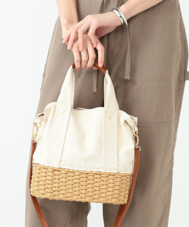 キャンバス カゴ トート