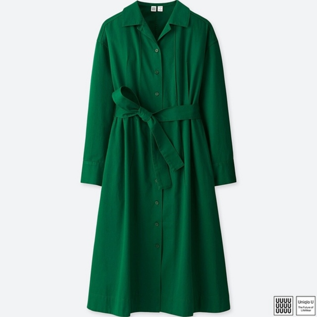 コットンツイルシャツワンピース