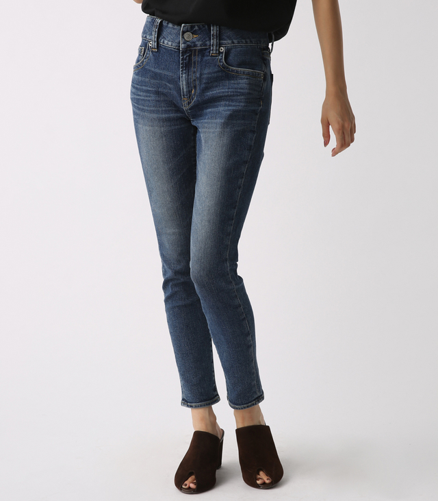 パフスキニーデニムパンツ