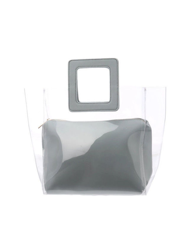 ポーチ付きPVCクリアトートバッグ
