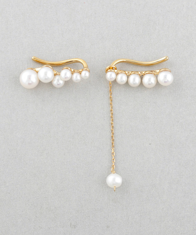 パール イヤークリップ&チャーム