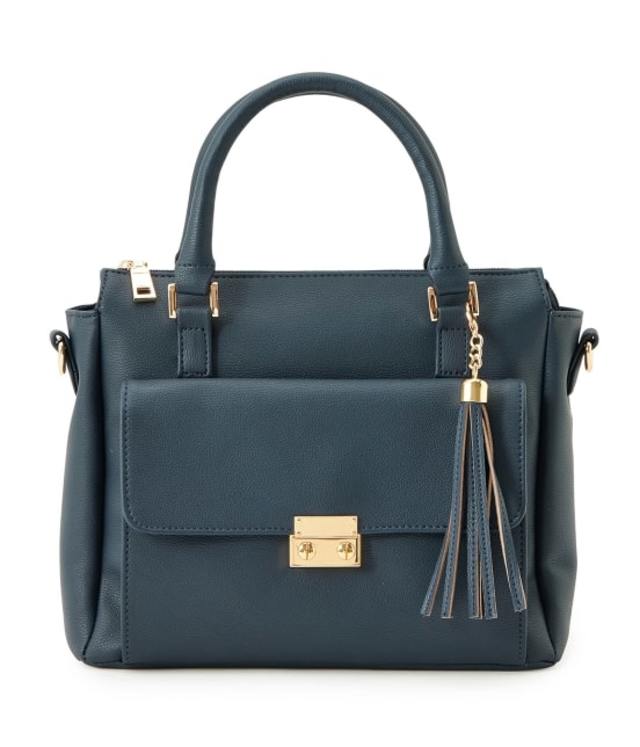 タッセル付きトート&ショルダーバッグ