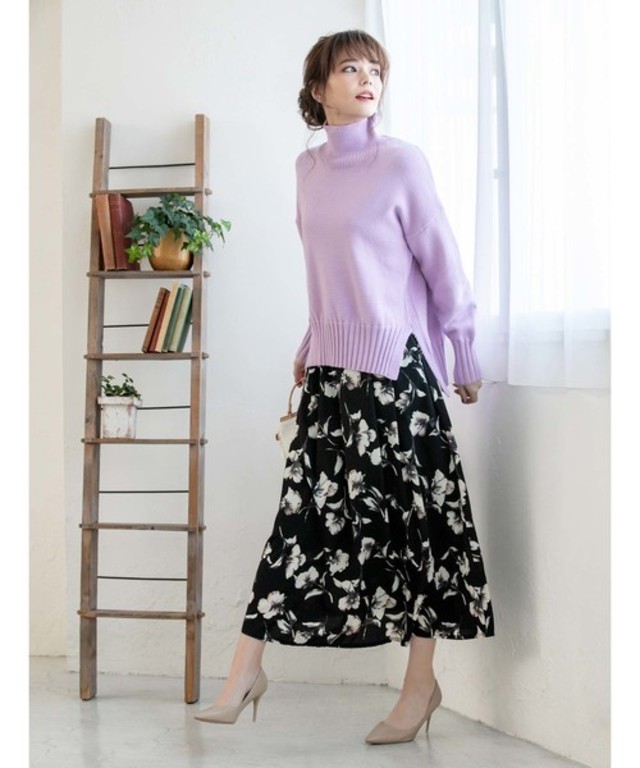 花柄ロングスカート