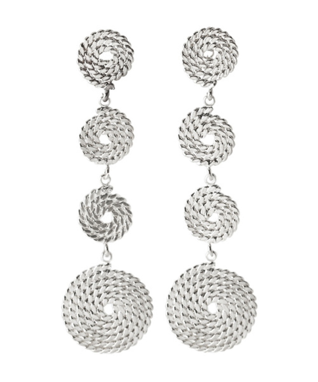 チェーンサークルの4連イヤリング