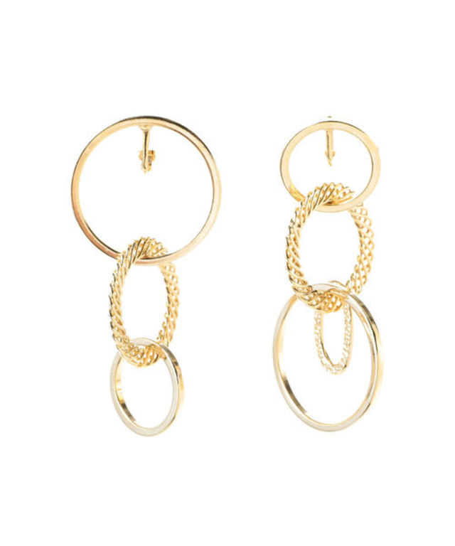 サークル アシンメトリー イヤリング