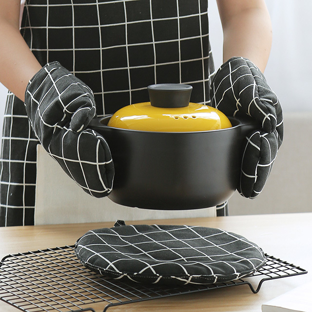 ◯型 鍋敷き 北欧柄 モノトーン potstand